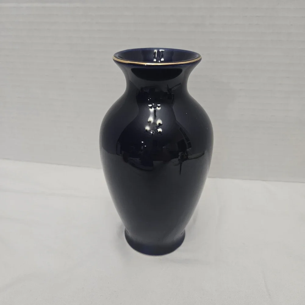 Vtg Asahi Sato Gordon Collection Cobalt Blue Vase 6